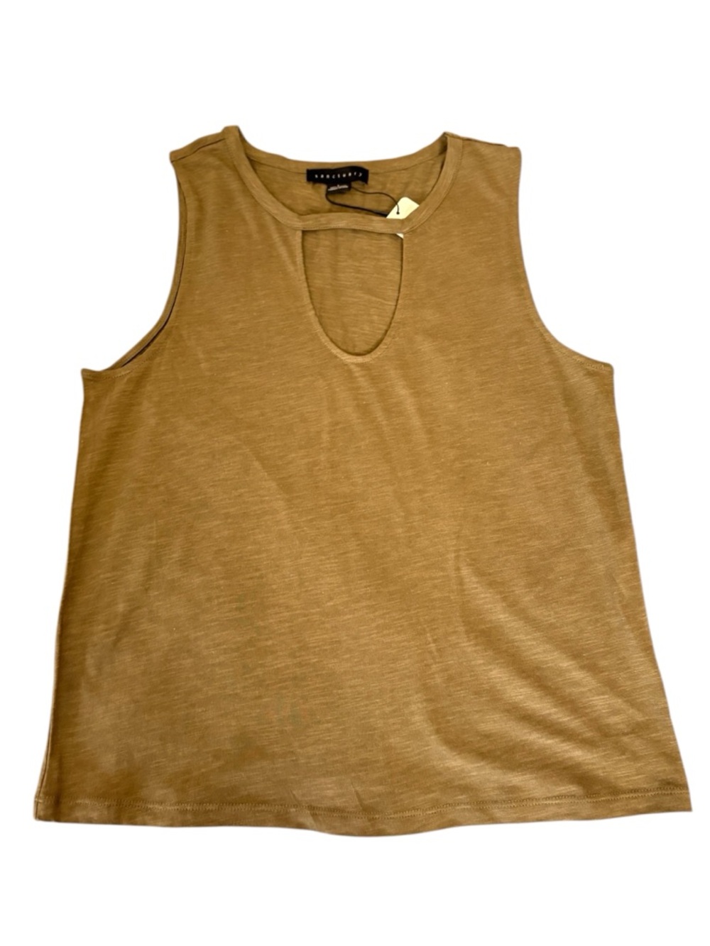 Large Green Sanctuary Cutout Sleeveless Top